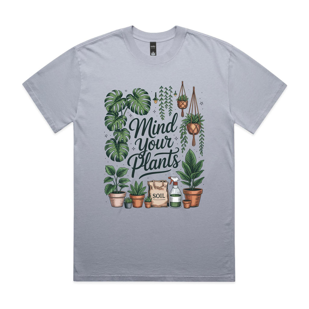 Mind Your Plants AS Colour Heavy Faded Tee Unisex Faded powder Heavy Faded T-shirt Plants Printed In Australia