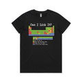 Periodic Table, Can I Lick It Women's AS Colour T-shirt Black Womens T-shirt Printed In Australia Science