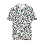 Animal Print In Colour Men's Short Sleeve Hawaiian Shirt Men's Hawaiian Shirt (New) animal Printed Offshore