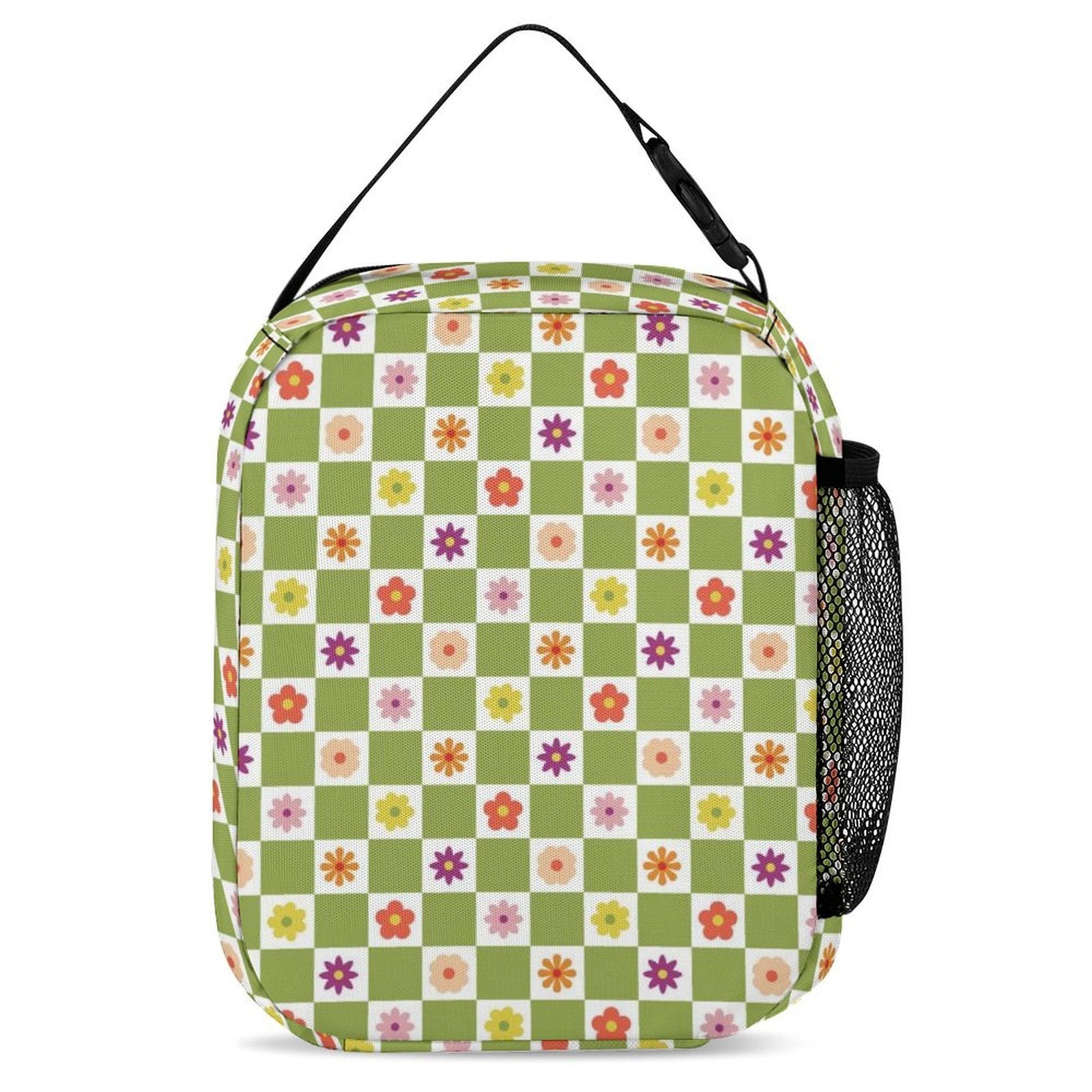 Flower Check Backpack, Lunch Bag & Pencil Case Set