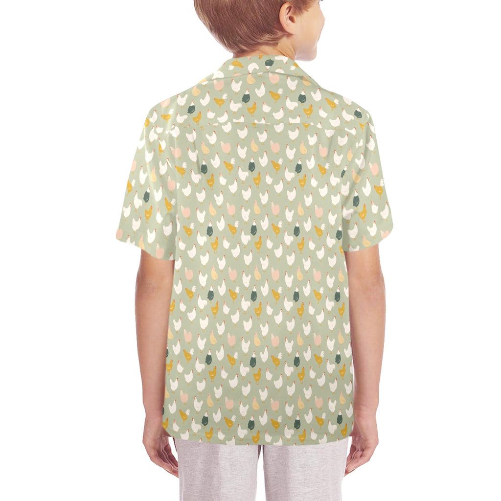 Chicken Life Senior Kids Hawaiian Shirt