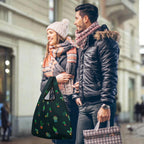Cactus On Black - Collapsible Shopping Bag