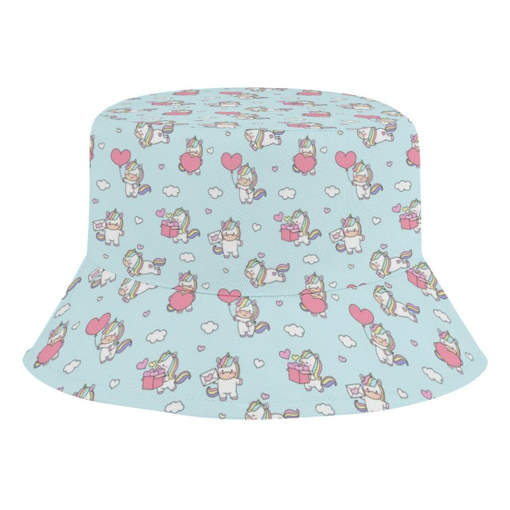 Rainbow Unicorn Kids Bucket Hat white Kids Bucket Hat animal Printed Offshore