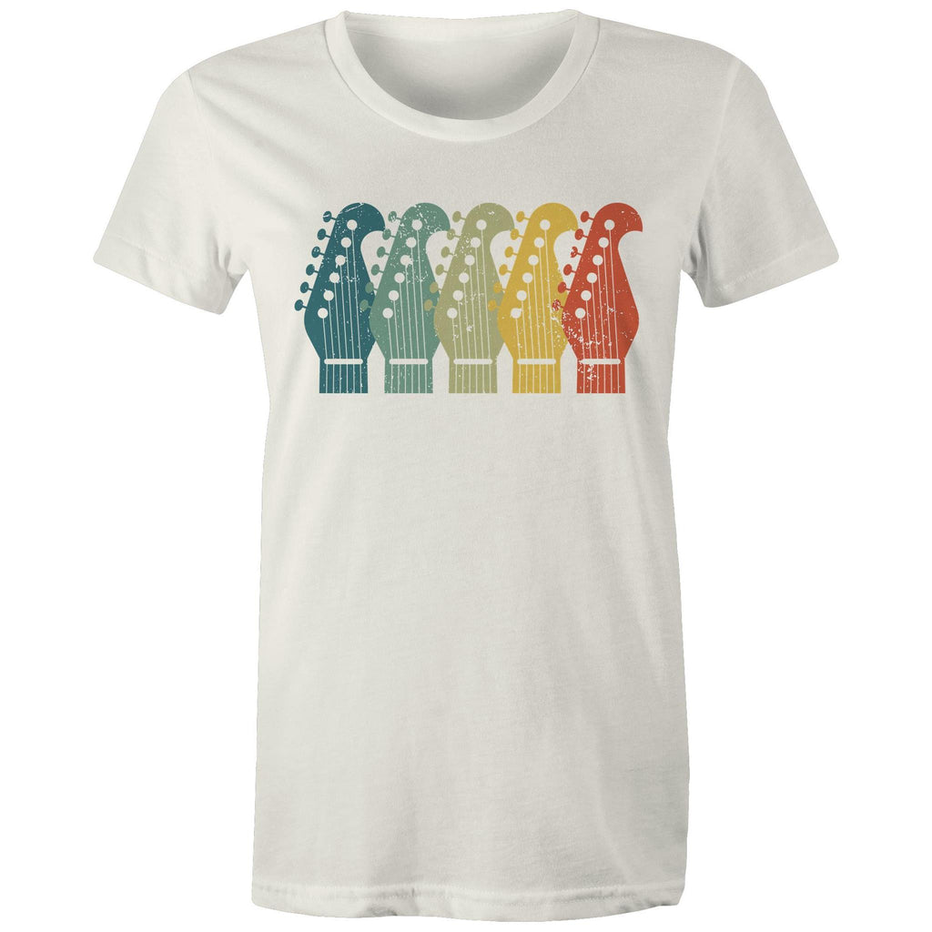 Guitar Headstocks - Womens T-shirt Natural Womens T-shirt Music Printed In Australia