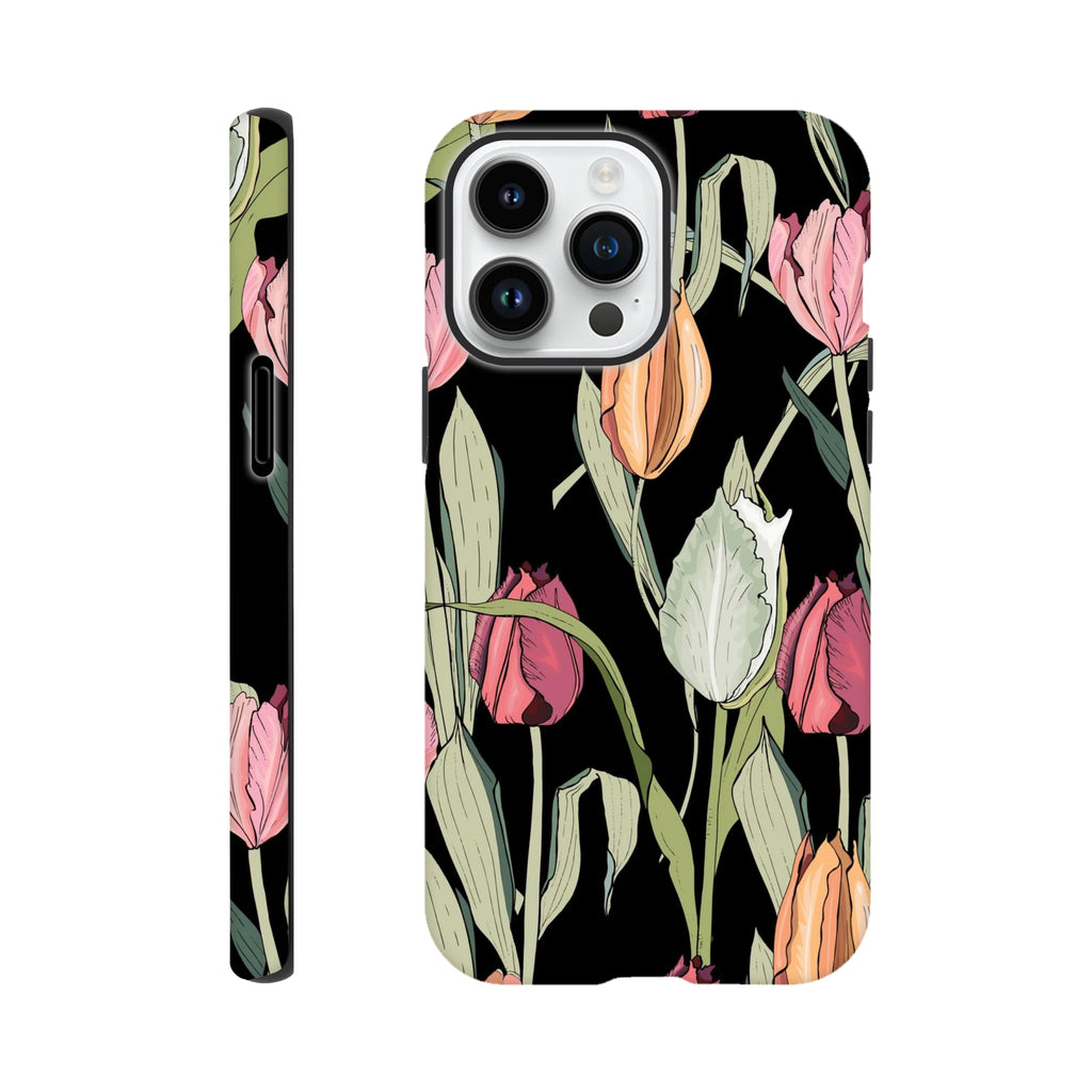 Tulips Apple iPhone Tough case iPhone 14 Pro Max iPhone Tough Case Globally Fulfilled Plants