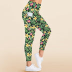 Frangipani - Women's High Waist Pockets Yoga Leggings