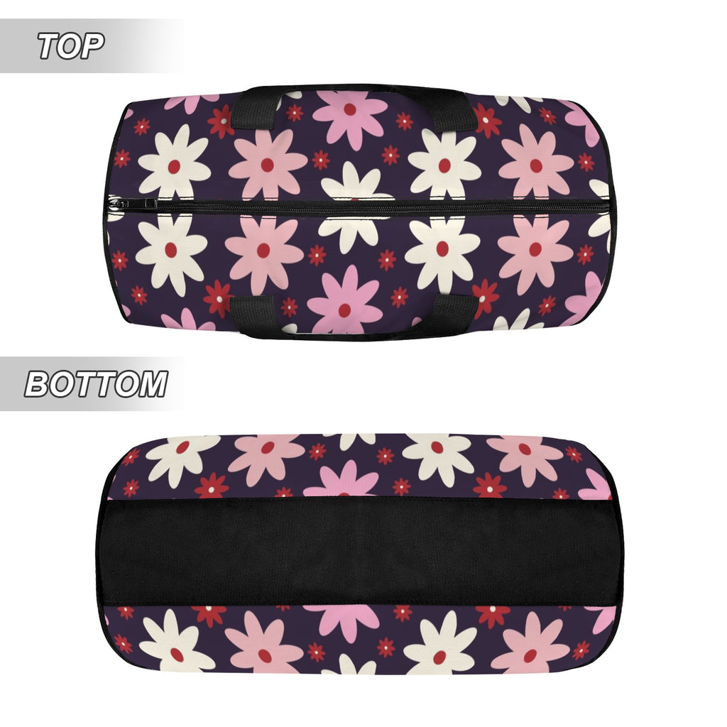 Pink Daisy Duffle Bag Duffle Bag Printed Offshore