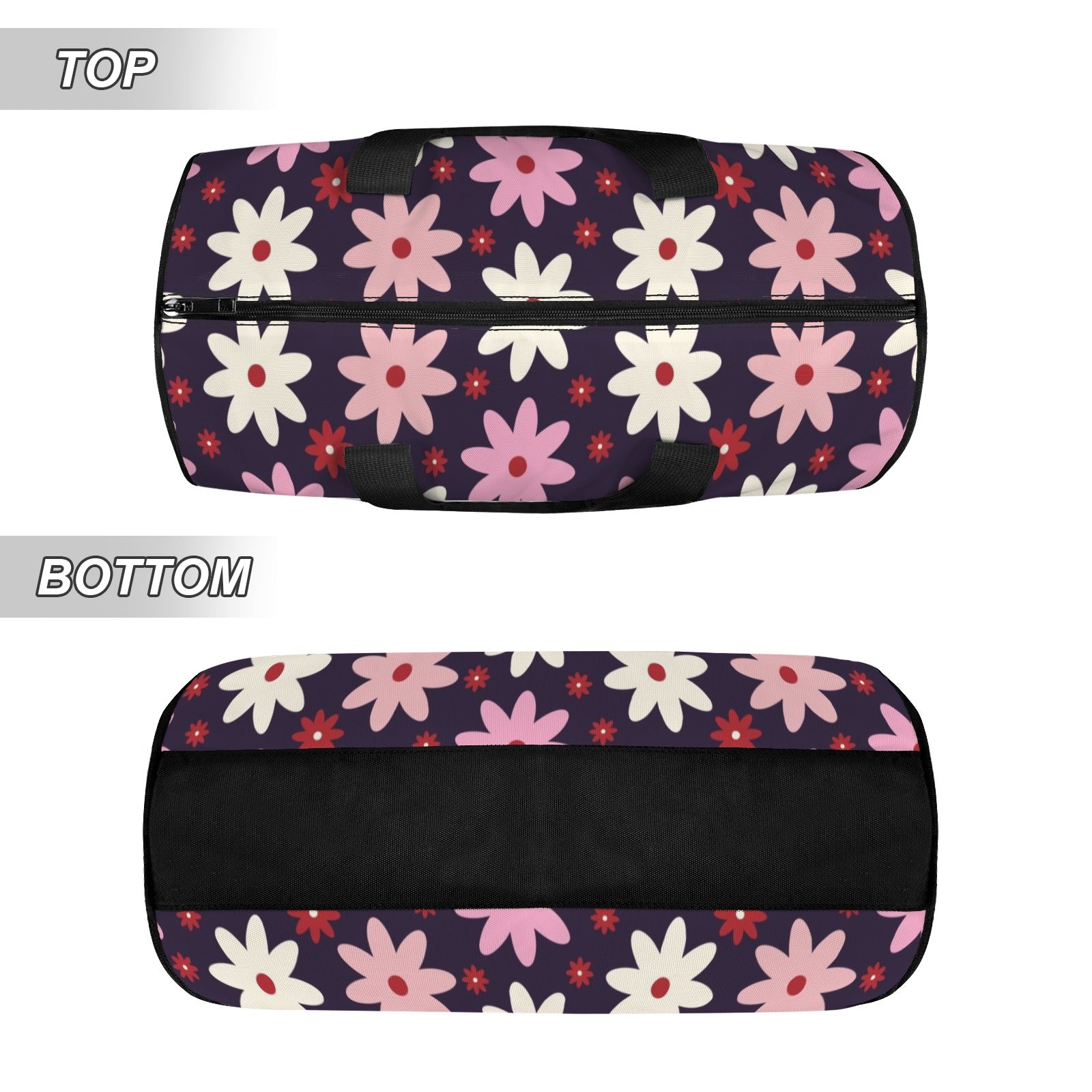 Pink Daisy Duffle Bag Duffle Bag Printed Offshore