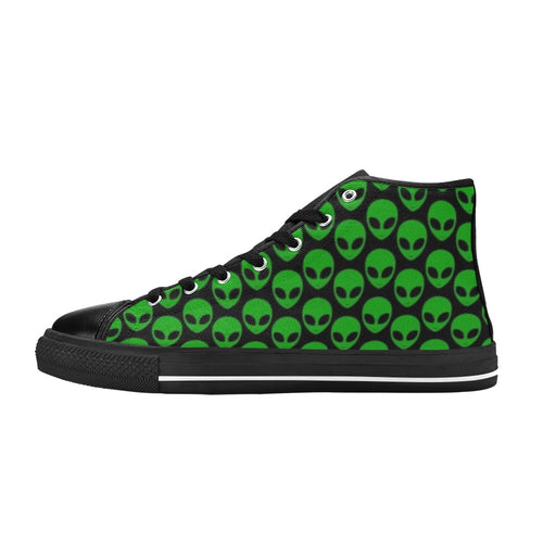 Aliens - Kids High Top Canvas Shoes