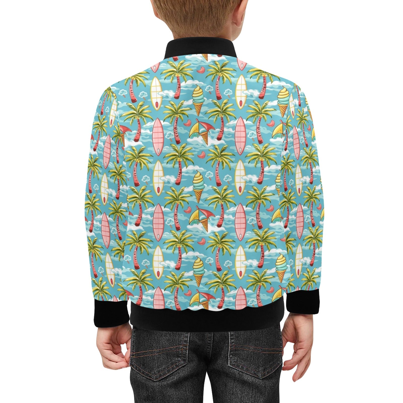 Summer Surf Kids Bomber Jacket