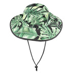 Jungle Leaves Wide Brim Bucket Hat Wide Brim Bucket Hat Plants Printed Offshore