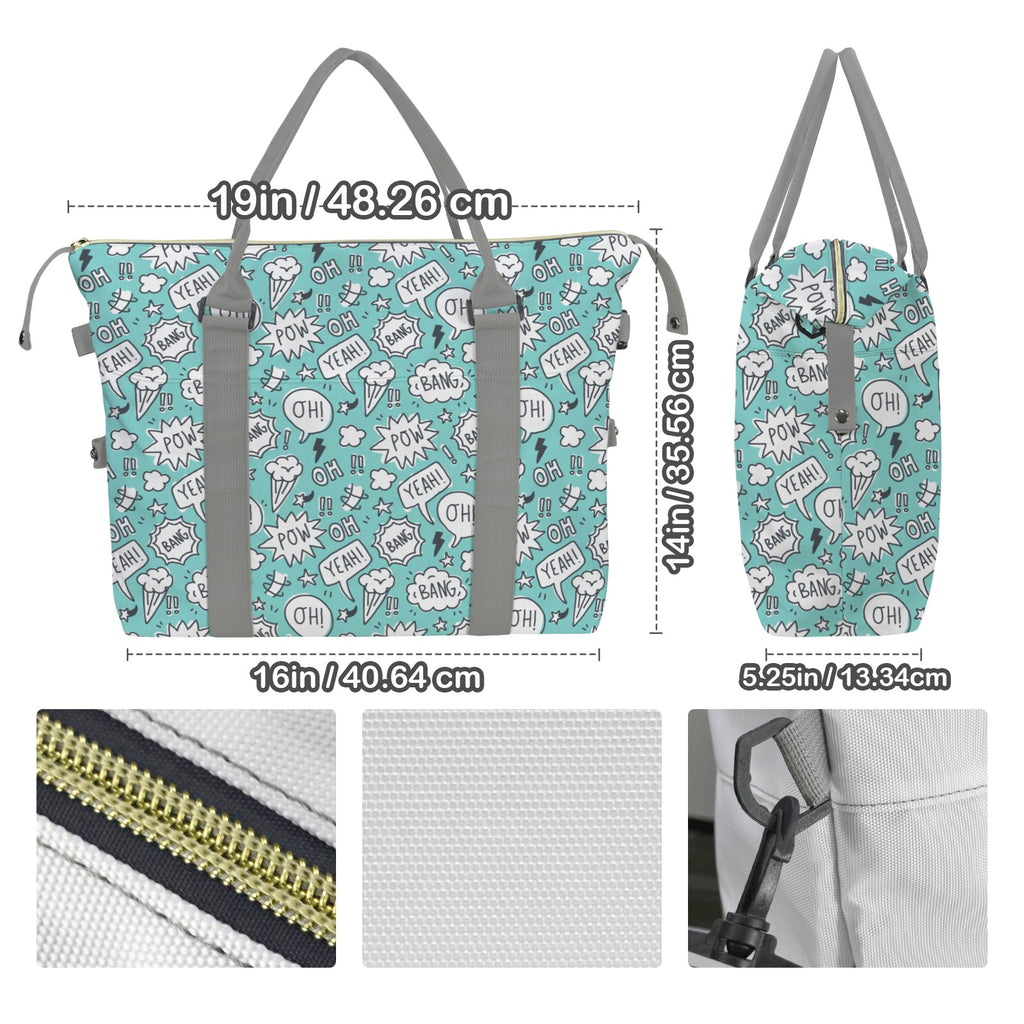 Comic Book Speech Bubbles Duffle Bag-Simple (Model 1715) Duffle Bag-Simple (1715)