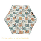 Cute Cat Faces Kids Safe Round Corner Umbrella Kids Safe Round Corner Umbrella animal Printed Offshore