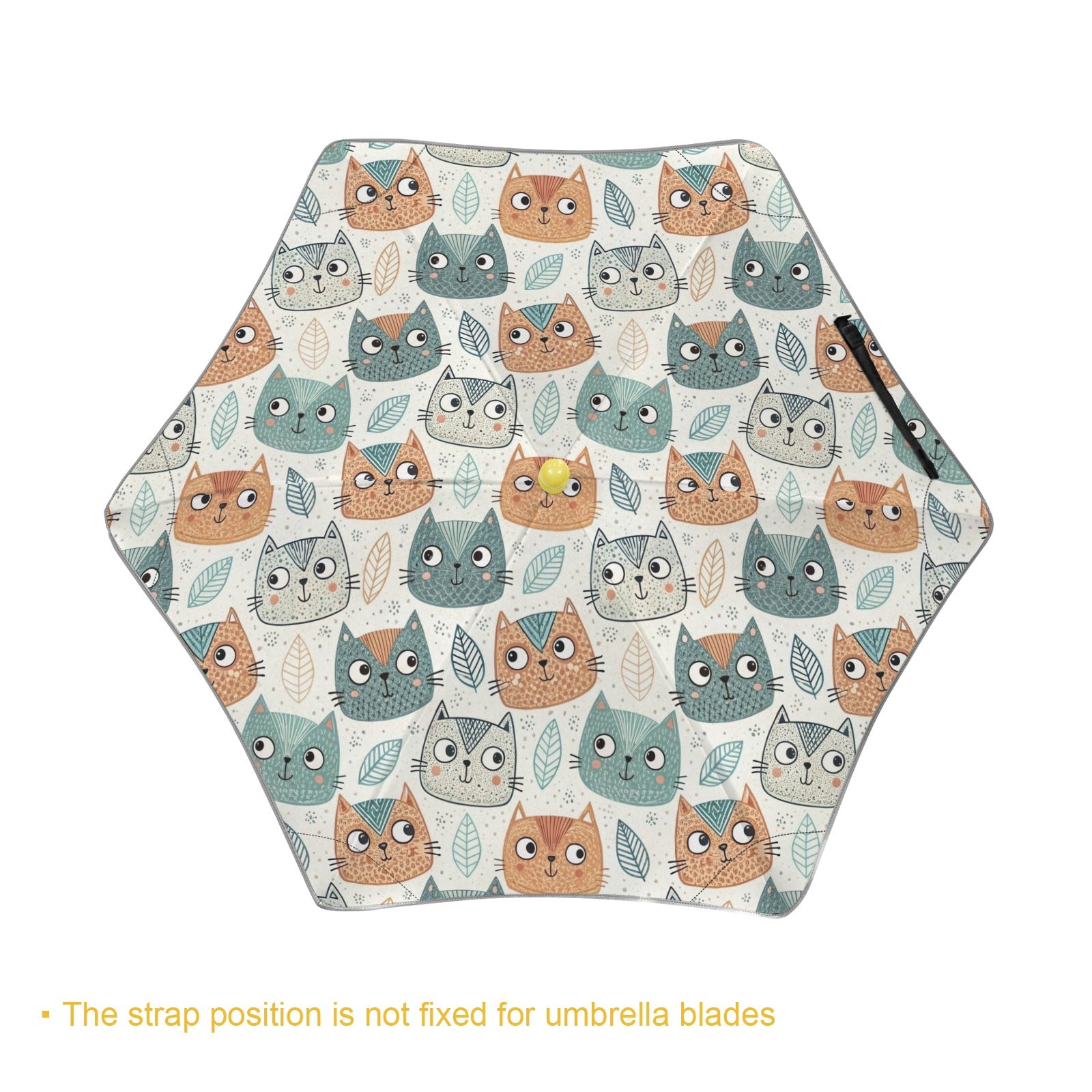 Cute Cat Faces Kids Safe Round Corner Umbrella Kids Safe Round Corner Umbrella animal Printed Offshore
