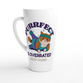 Purrfect Is Overrated - White Latte 17oz Ceramic Mug Default Title Latte Mug Globally Fulfilled Motivation