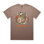 Stay Weird, Guitar Playing Frog On A Snail AS Colour Heavy Faded Tee Unisex Faded mushroom Heavy Faded T-shirt animal Music Printed In Australia