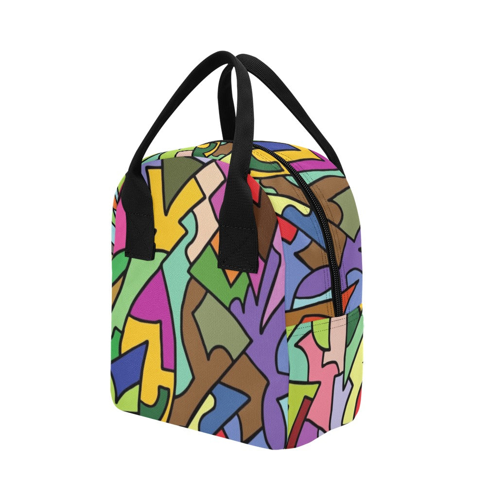 Bright Abstract - Zipper Lunch Bag Zipper Lunch Bag Printed Offshore