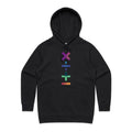 Maths Symbols - Womens Hoodie Black Womens Hoodie Maths Printed In Australia