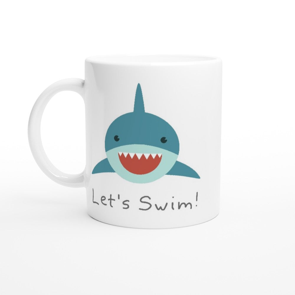 Let's Swim - White 11oz Ceramic Mug White 11oz Mug childrens Globally Fulfilled kids