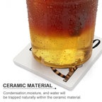 It's Too Peopley Outside, Cat - Ceramic Coasters (Square) Ceramic Coasters animal Printed Offshore