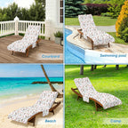 Birds Of A Feather Beach Chair Towel Cover with Side Pockets