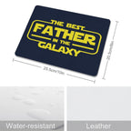 Best Father In The Galaxy - Leather Mouse Pad Leather Mouse Pad Dad Printed Offshore Space