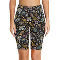 Retro Music Mix Women's Bike Shorts With Side Pockets Women's Bike Shorts Music Printed Offshore Retro