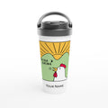 Personalised - Rise And Shine, Rooster Morning - White 15oz Stainless Steel Travel Mug Default Title Personalised Travel Mug animal Customise Globally Fulfilled Personalise