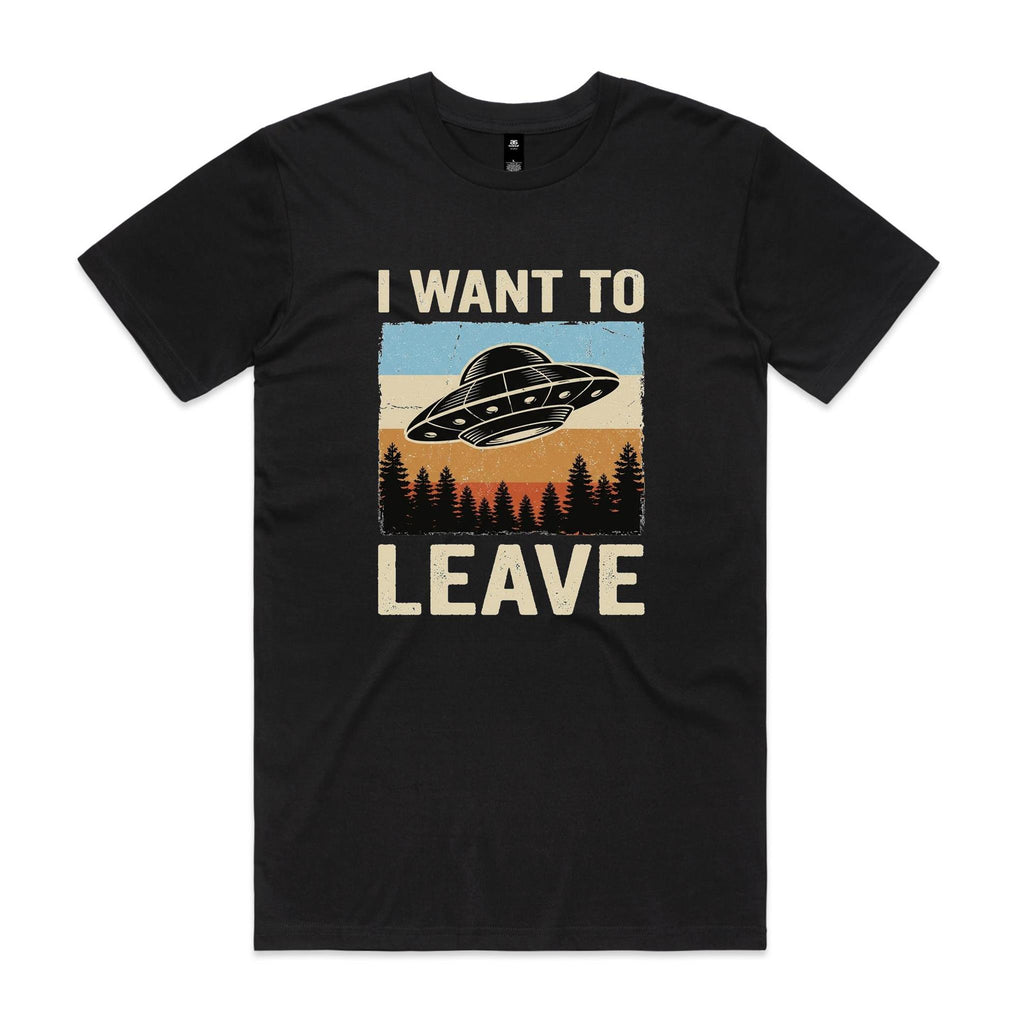 UFO I Want To Leave Men's AS Colour T-shirt