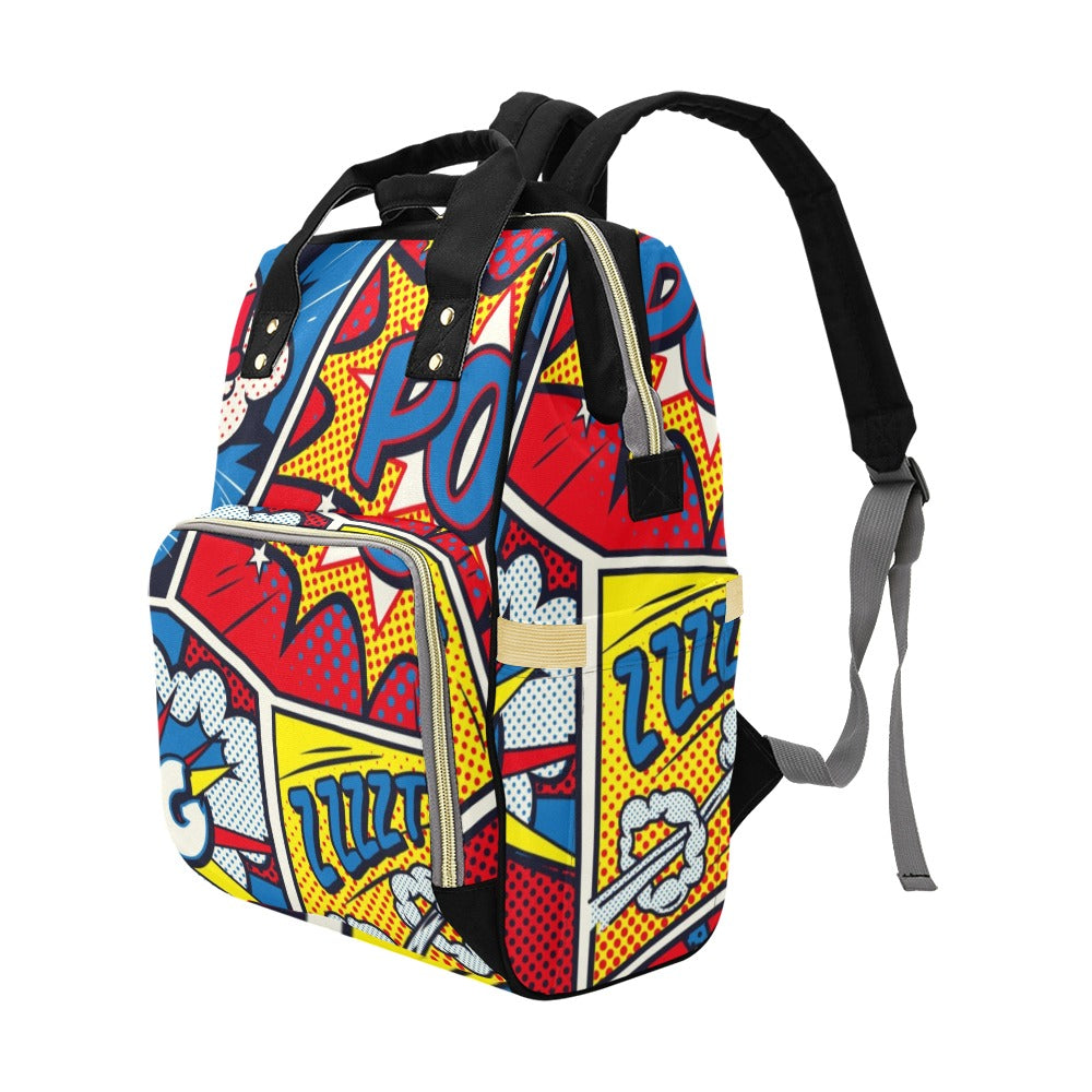 Comic Book - Multi-Function Backpack, Nappy / Diaper Bag