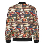 Watercolour Books Men's Casual Zip‑Up Bomber Jacket
