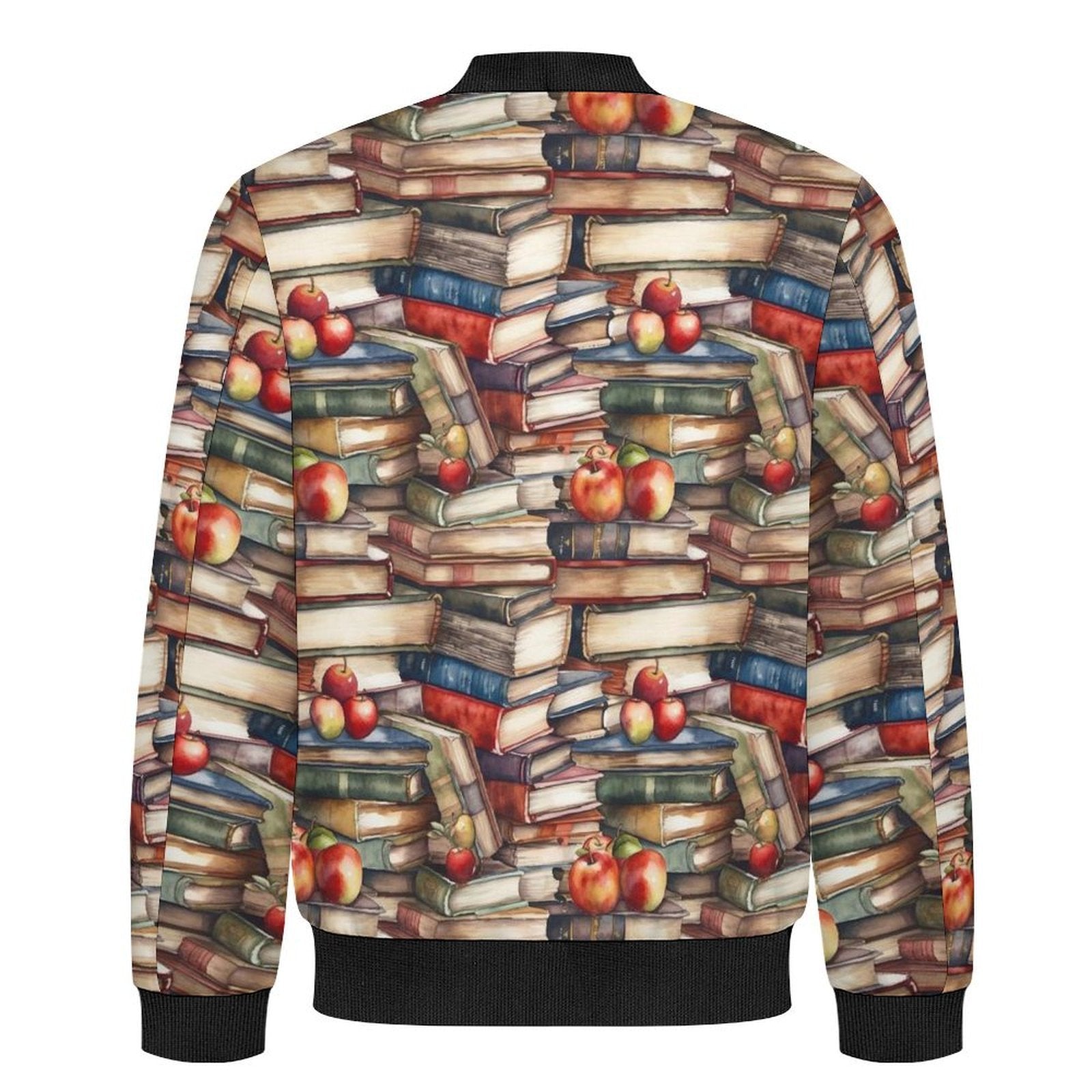 Watercolour Books Men's Casual Zip‑Up Bomber Jacket