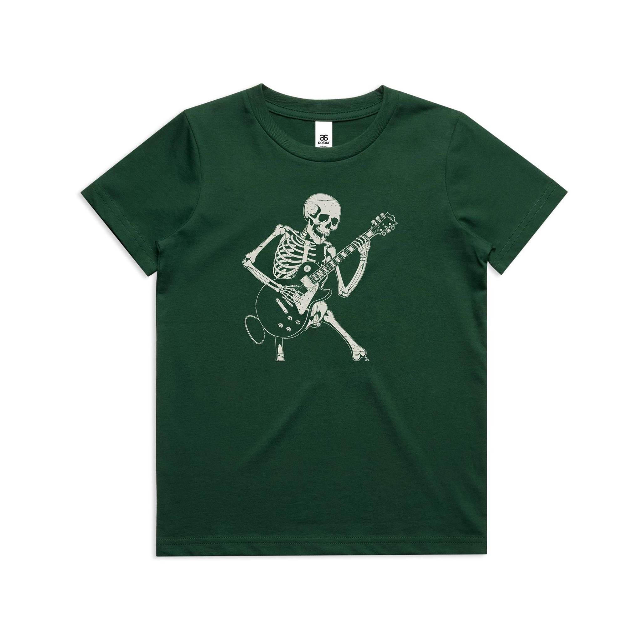 Skeleton Playing Guitar - Kids Youth T-shirt