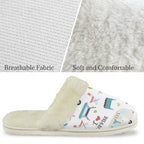 Camping Life Men's Fur Trim Thick-Sole Indoor Slippers Men's Fur Trimmed Slippers Printed Offshore