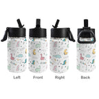 Quirky Dinosaurs 12oz Kids Water Bottle with Straw Lid