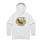 Dachshund, I've Got Friends In Low Places Women's AS Colour Hoodie White Marle Womens Hoodie animal Printed In Australia