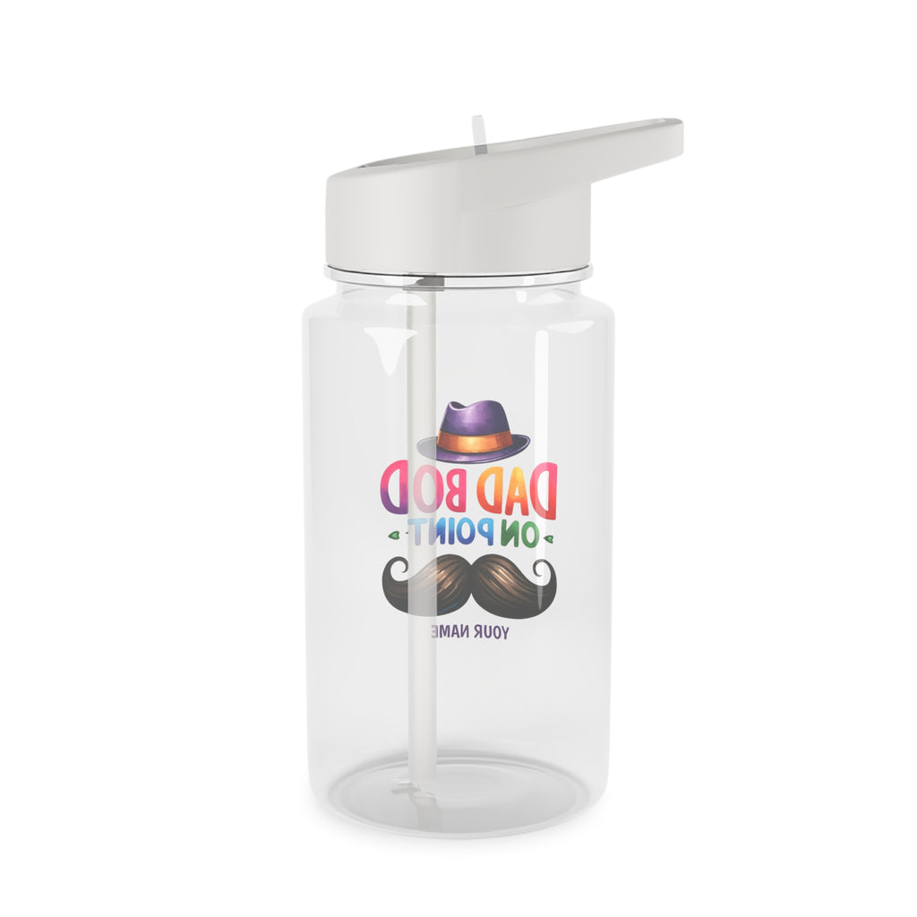 Personalised - Dad Bod On Point - Clear Tritan Water Bottle