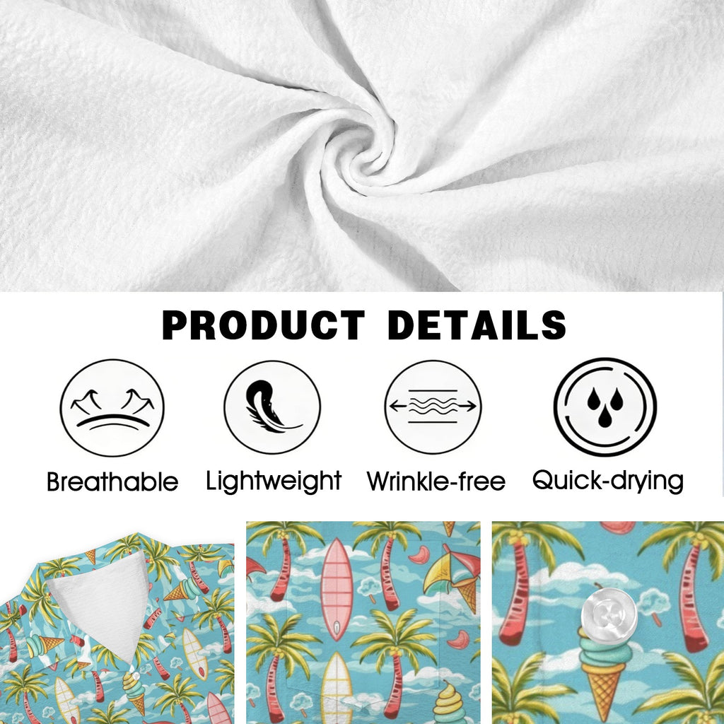 Summer Surf Men's Crinkle Hawaiian Shirt