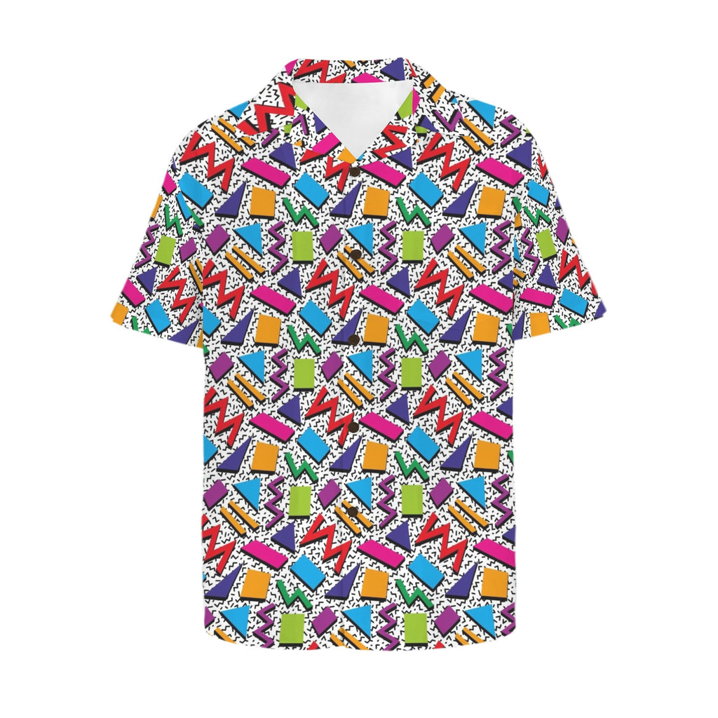 Graphic 80's Men's Short Sleeve Hawaiian Shirt Men's Hawaiian Shirt (New) Printed Offshore Retro