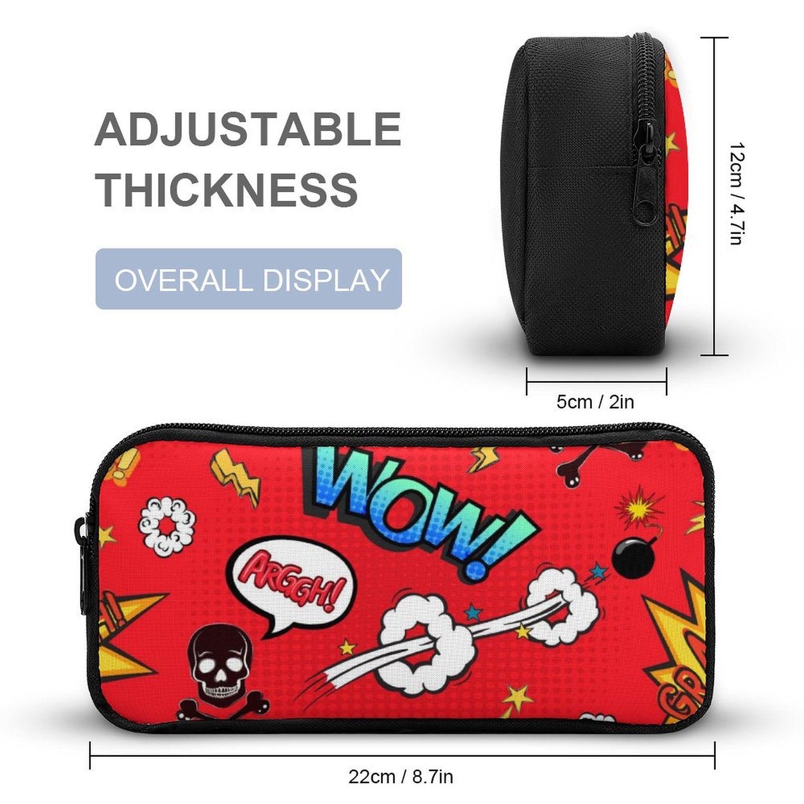 Red Comic Book Backpack, Lunch Bag & Pencil Case Set