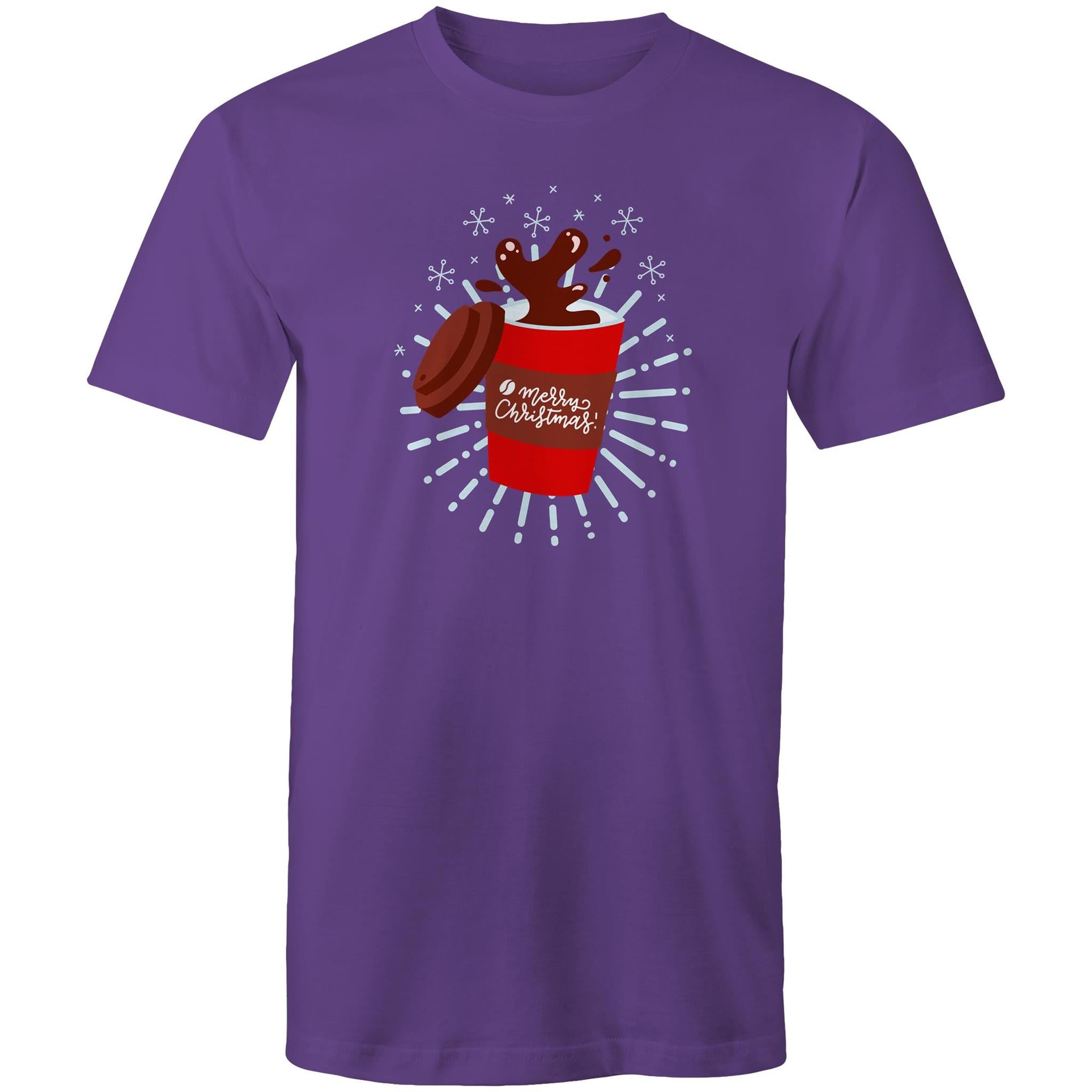 Christmas Coffee - Mens T-Shirt Purple