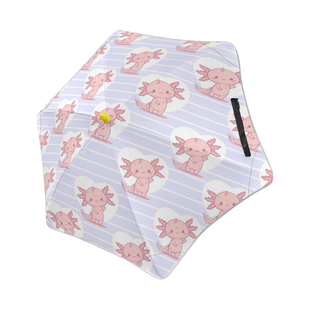 Axolotl Love Kids Safe Round Corner Umbrella