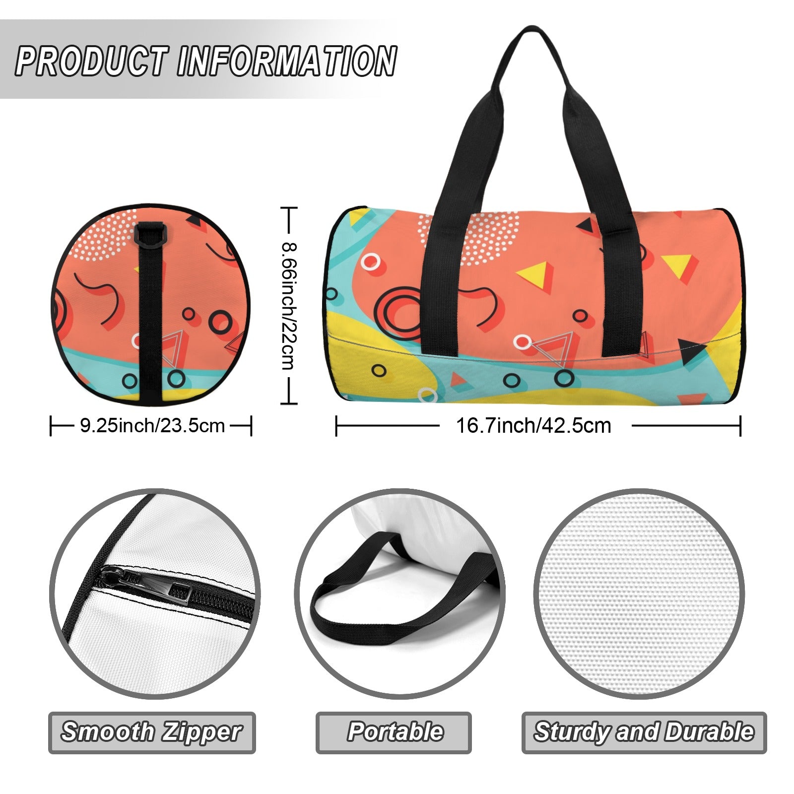 Graphic 80's Duffle Bag Duffle Bag Printed Offshore