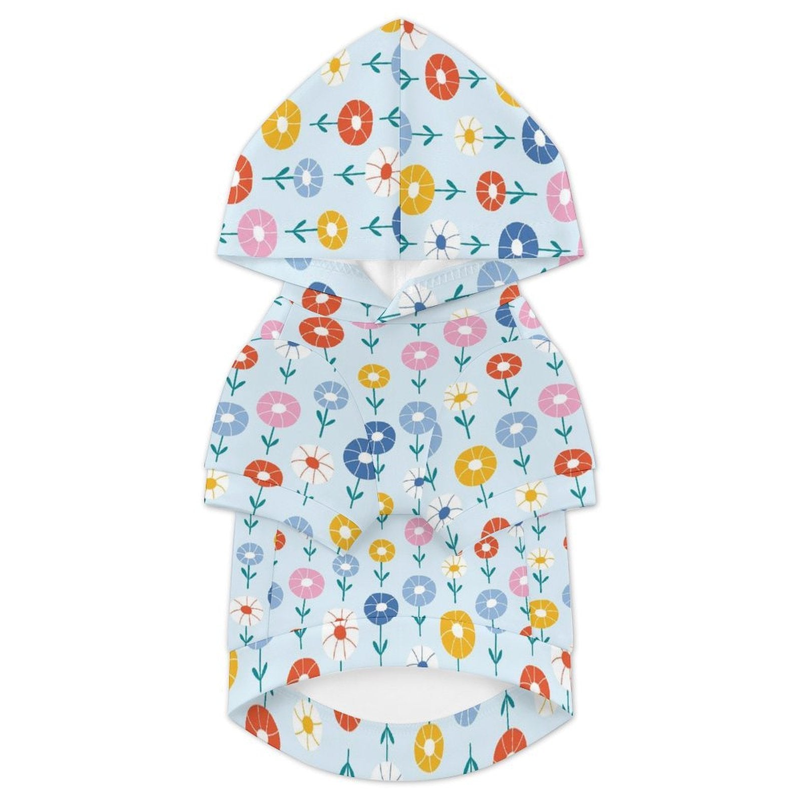Abstract Cute Flowers Pet Hoodie (Small Size)