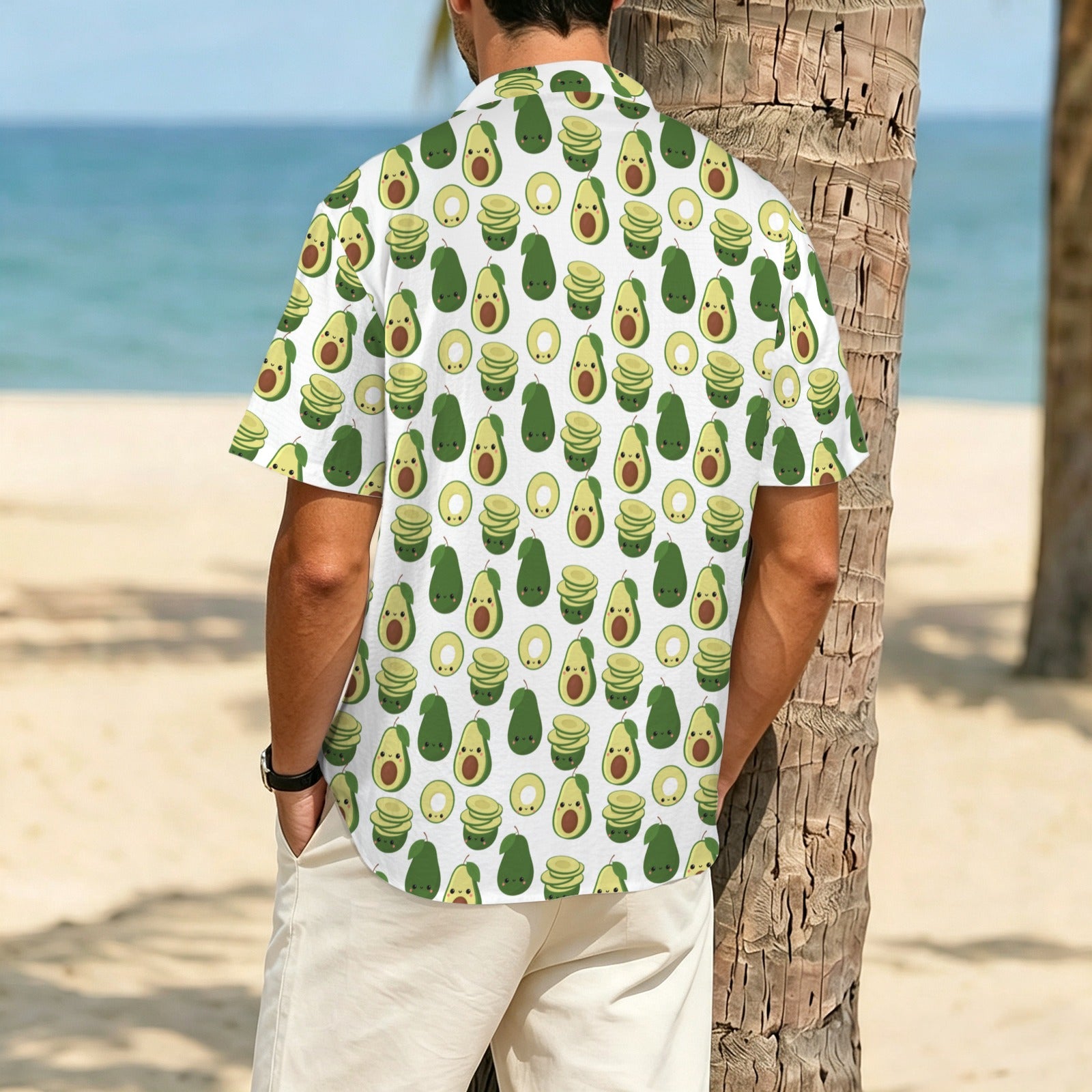 Cute Avocados Men's Crinkle Hawaiian Shirt