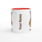 Personalised - Don't Fret - White 11oz Ceramic Mug with Colour Inside Personalised 11oz Mug customise Globally Fulfilled Music personalise