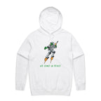 Alien Invasion, We Come In Peace - Mens Hoodie White Mens Hoodie Printed In Australia Sci Fi
