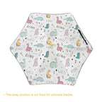 Quirky Dinosaurs Kids Safe Round Corner Umbrella