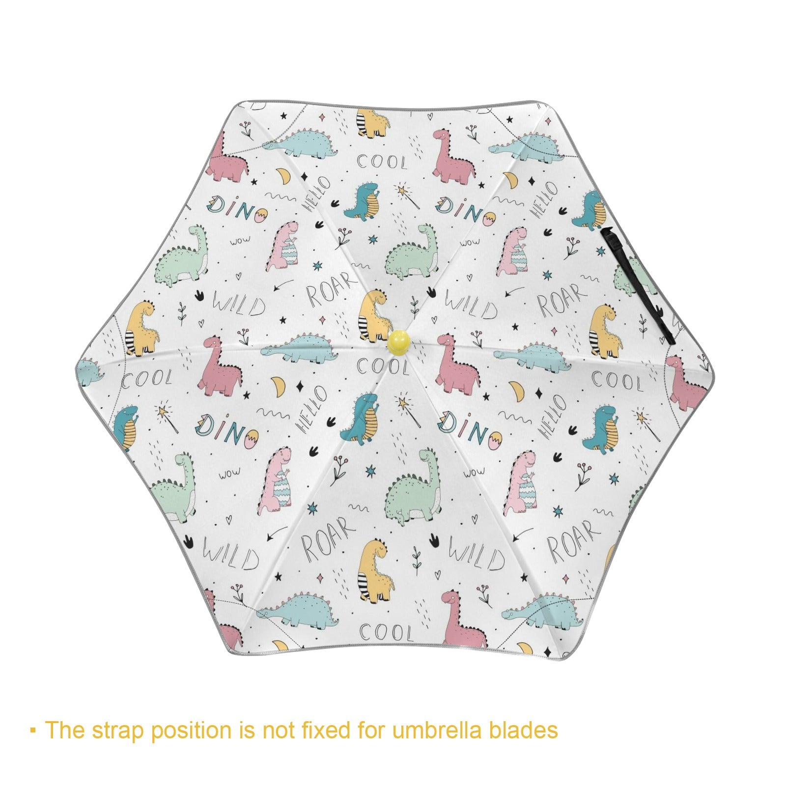 Quirky Dinosaurs Kids Safe Round Corner Umbrella