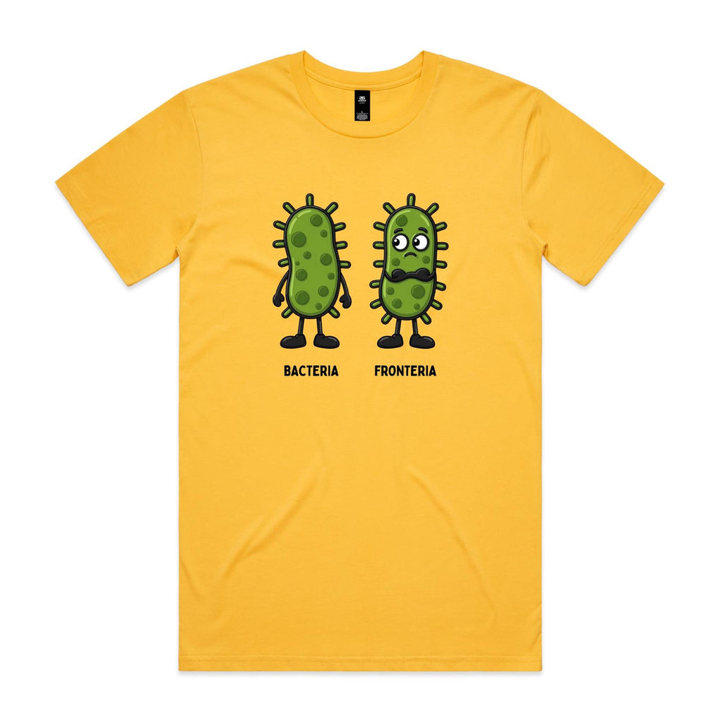 Bacteria Fronteria Men's AS Colour T-shirt Yellow Mens T-shirt Printed In Australia Science